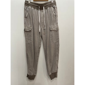 Aerie Pull On Cargo Joggers M Beige Khaki Relaxed Skater Lounge Minimalist